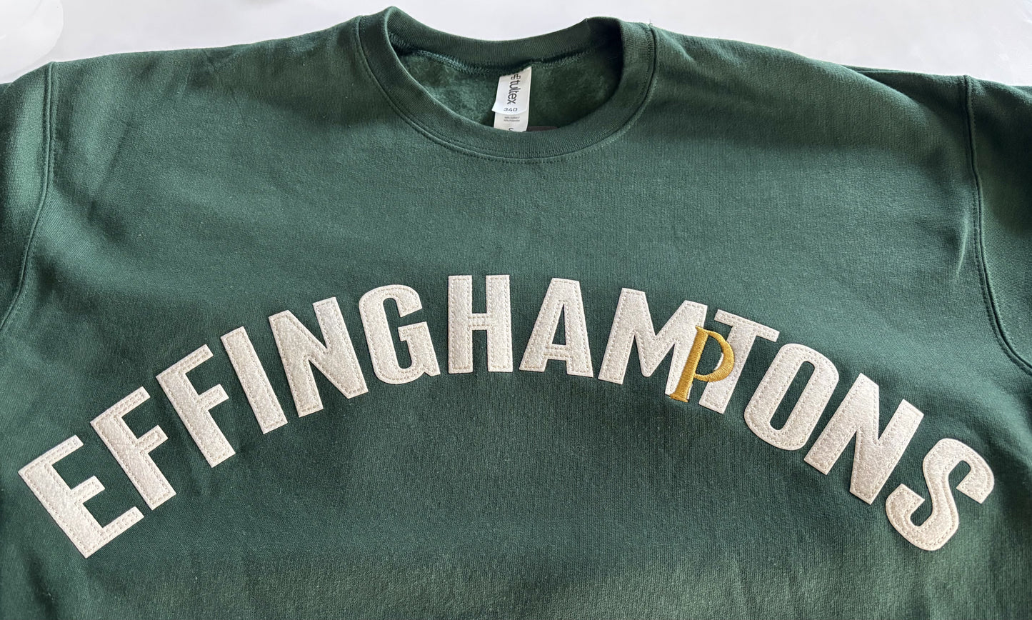 Effinghamptons Letterman Felt Crewneck Sweatshirt