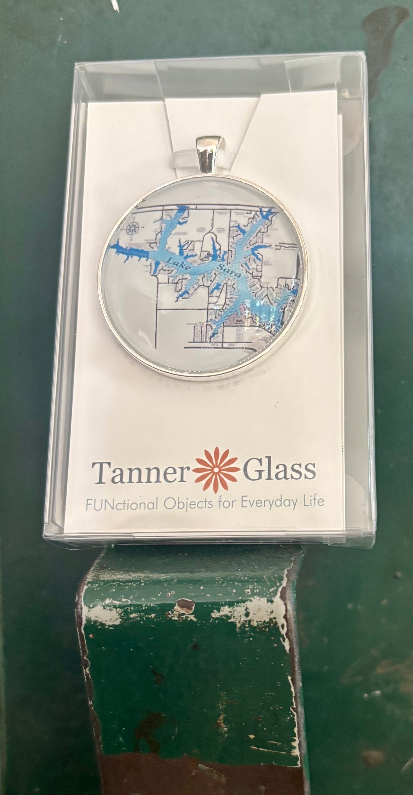 A Lake Sara Map Ornament