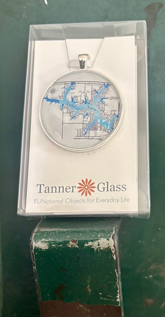 A Lake Sara Map Ornament