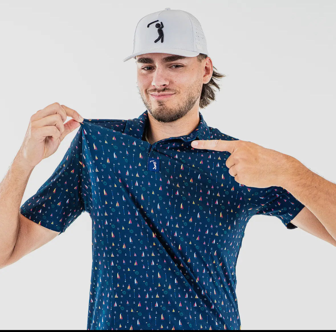 Bogey Bros/Effinghamptons Collab Boats and Hose Golf Polo