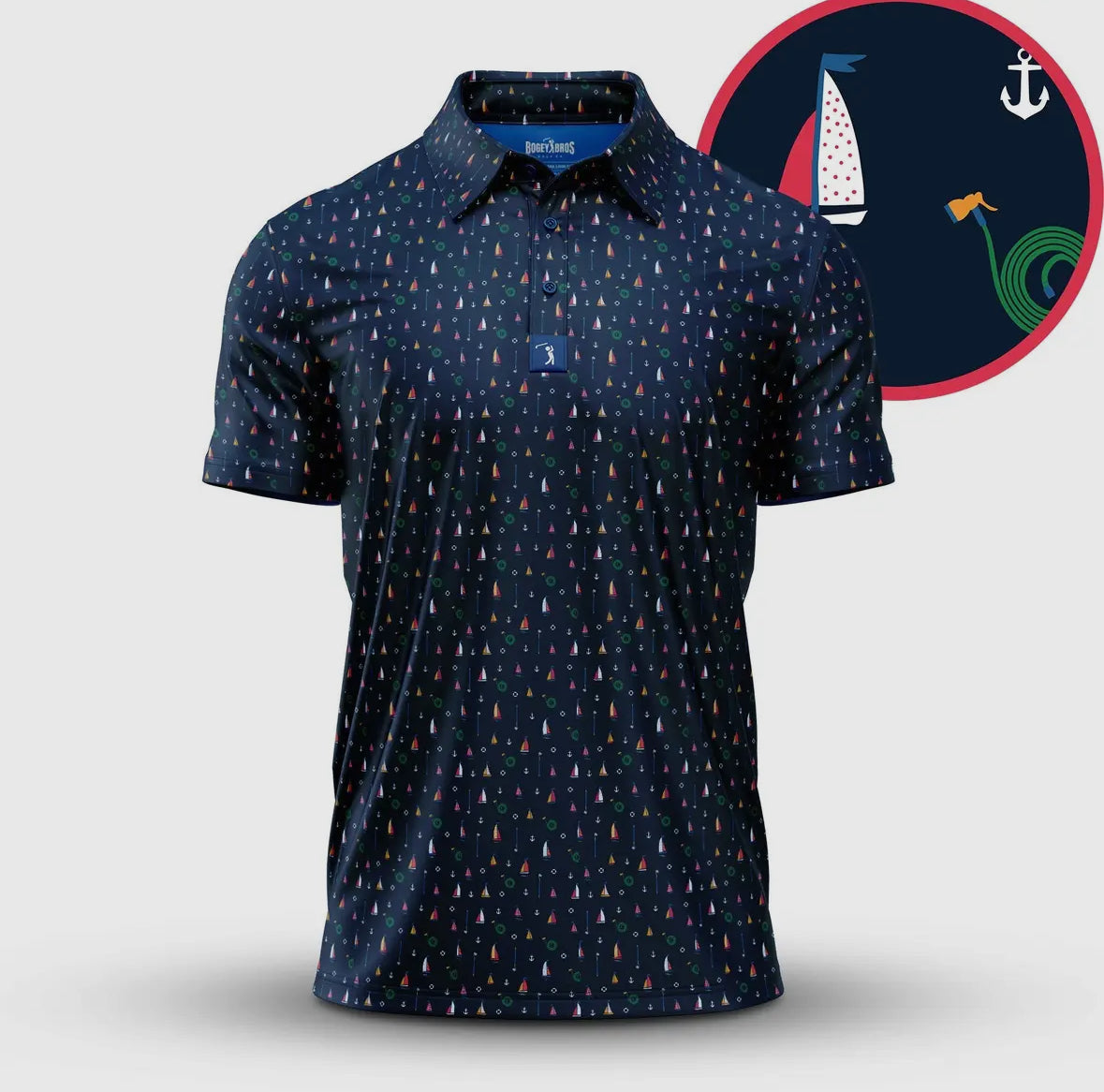 Bogey Bros/Effinghamptons Collab Boats and Hose Golf Polo